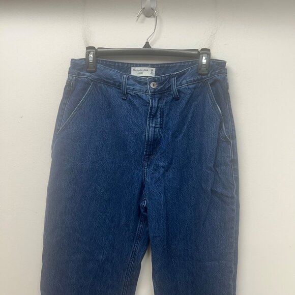 Abercrombie & Fitch Curve Love The Loose High Rise dark wash jeans 29 or 8 short - Picture 3 of 11